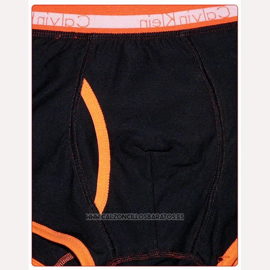 Boxer Calvin Klein Hombre 365 Naranja Negro